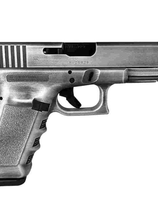 Glock 17 Gen 3 Custom "Destressed Crushed Silver" Handgun 9mm Luger 17rd Magazines (2) 4.49" Barrel Austria