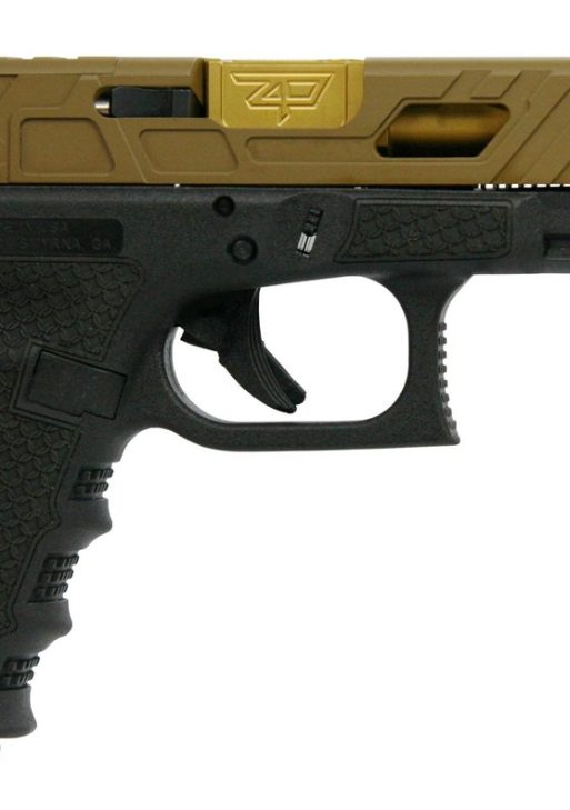 Glock 19 Gen 3 Custom "Chainmail Stippled Frame Bear Cut Slide" Handgun 9mm Luger 15/rd Magazines (2) 4.6" Zaffiri Precision Threaded Barrel
