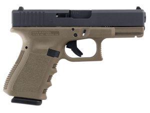 Glock 19 Gen 3 Compact Handgun 9mm Luger 10/rd Magazines (2) 4.02" Barrel OD Green with Black Slide Austria CA Compliant