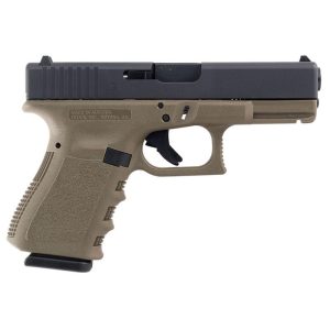 Glock 19 Gen 3 Compact Handgun 9mm Luger 10/rd Magazines (2) 4.02" Barrel OD Green with Black Slide Austria CA Compliant