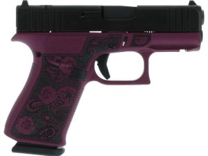 Glock 43x MOS Custom "Glock and Roses Black Cherry Frame" Subcompact Handgun 9mm Luger 10rd Magazines (2) 3.41" Barrel Austria
