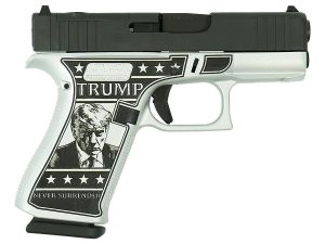 Glock 43x MOS Custom "Trump 2024 Mug Shot" Subcompact Handgun 9mm Luger 10rd Magazines (2) 3.41" Barrel Black 5.5lb Trigger Front Rail Austria