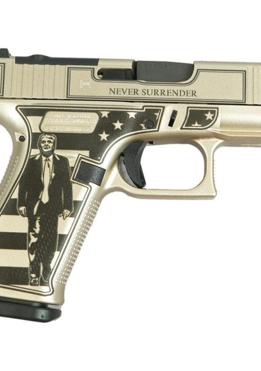 Glock 43x MOS Custom "Trump Fight/Never Surrender" Handgun 9mm Luger 10rd Magazines (2) 3.41" Barrel FS with Front Rails Austria