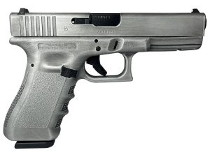 Glock 17 Gen 3 Custom "Crushed Distressed Silver" Handgun 9mm Luger 17/rd Magazines (2) 4.49" Barrel USA