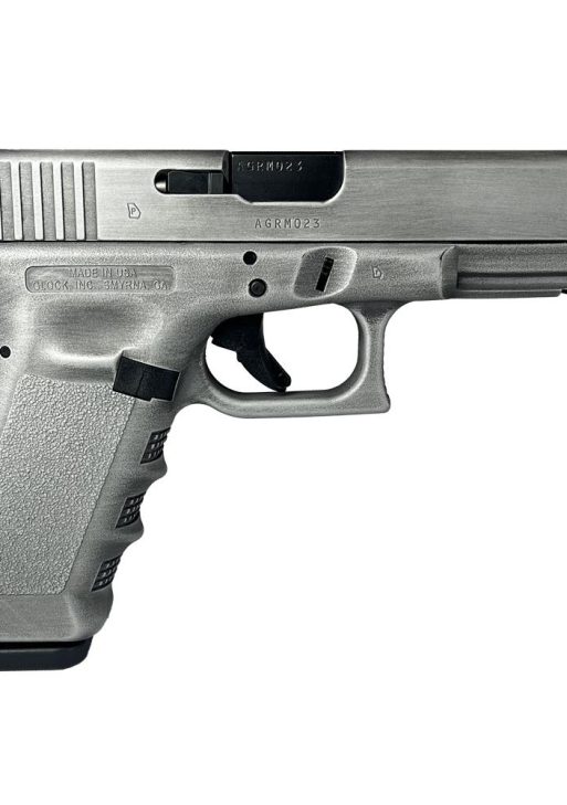 Glock 17 Gen 3 Custom "Crushed Distressed Silver" Handgun 9mm Luger 17/rd Magazines (2) 4.49" Barrel USA