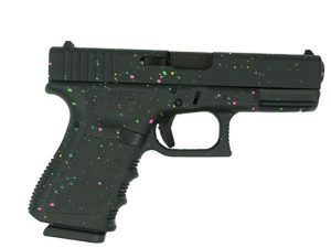 Glock 19 Gen 3 "Multi-Color Paint Splatter Black Base" Compact Handgun 9mm Luger 15rd Magazines(2) 4" Barrel USA Made