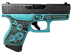Glock 43 Gen 4 Custom "Robin's Egg Blue and Paisley" Subcompact Handgun 9mm Luger 6/rd Magazines (2) 3.41" Barrel USA