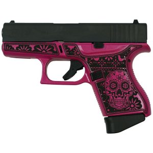 Glock 43 Custom "Sugar Skull" Pink Medusa Subcompact Handgun 9mm Luger 6rd Magazines (3) 3.4" Barrel Frame Only