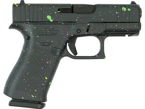 Glock 43X "Multi-Color Paint Splatter" Black Handgun 9mm Luger 10rd Magazines(2) 3.41" Barrel Accessory Rail USA Made