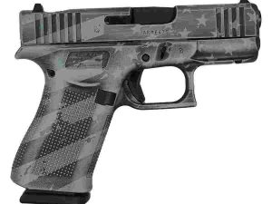 Glock 43X "US Flag" Distressed Gray Handgun 9mm Luger 10rd Magazines(2) 3.4" Barrel Accessory Rail USA Made