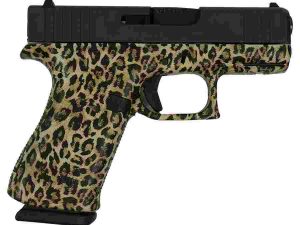 Glock 43X Leopard Print Frame Handgun 9mm Luger 10rd Magazines(2) 3.4" Barrel Accessory Rail USA Made