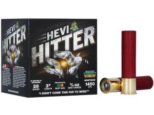 HEVI-Shot HEVI-Hitter Tungsten/Steel Shotshells 28ga 3" 3/4oz 1450 fps #4 25/ct