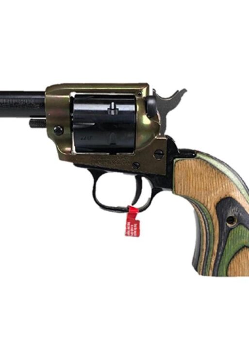 Heritage Barkeep Handgun .22 LR 6rd Capacity 3" Barrel Black Case Hardened with Laminated Green Camo Grip