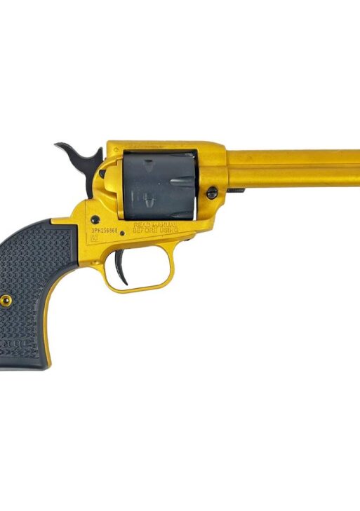 Heritage Rough Rider Gold Cerakote Handgun .22 LR 6rd Capacity 4.75" Barrel Polymer Black