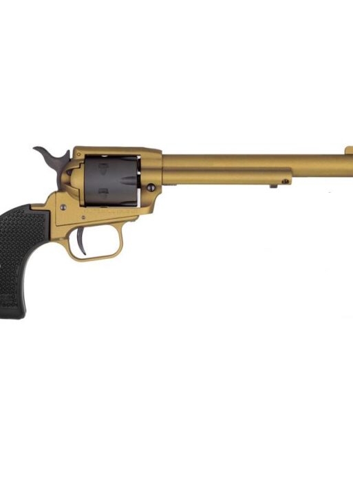 Heritage Rough Rider Gold Cerakote Handgun .22 LR 6rd Capacity 6.5" Barrel Polymer Black