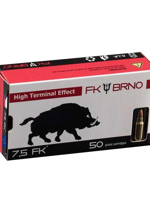 F5 Ammunition 7.5 FK (50/BOX) 95 Grain Copper Nose-Dicarding Hollow Point