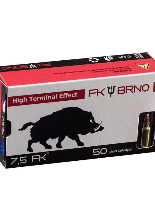 F9 Ammunition 7.5 FK (50/BOX) 101 Grain Solid Copper Monolithic W Flat Nose