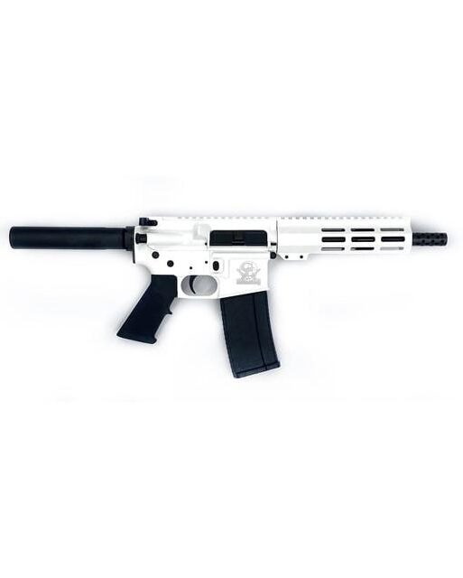 Great Lakes AR-15 Pistol .223 Wylde 30rd Magazine 7.5" Nitride Barrel White Finish