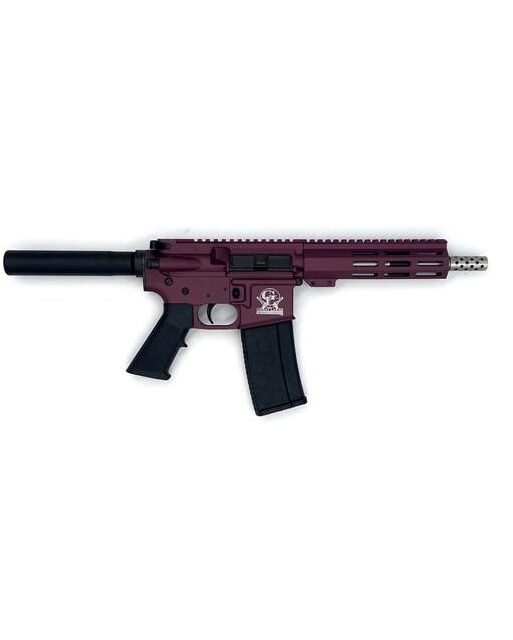 Great Lakes AR-15 Pistol .223 Wylde 30rd Magazine 7.5" Stainless Barrel Black Cherry Finish