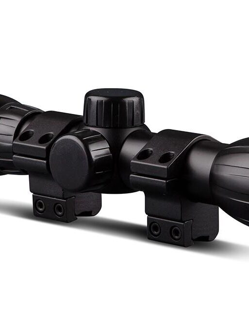 Konus KONUSFIRE 4x32mm Rifle Scope w/.22 Dovetail Mounting Rings 30/30 Reticle Black Matte