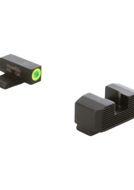 Ameriglo Green Tritium LumiGreen Outline Front Black Serrated Rear Hellcat Standard
