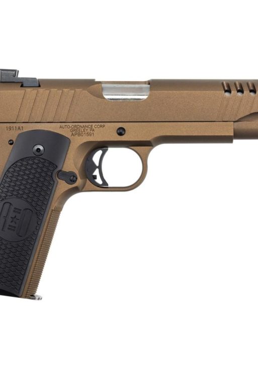 Auto-Ordnance 1911A1 Handgun 45 ACP 7rd Magazine 5" Barrel Burnt Bronze Night Sights