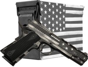Citadel 1911-A1 Flag Edition .45 ACP 7rd Magazine  5" Barrel Grey Scale Cerakote with matching Ammo Can