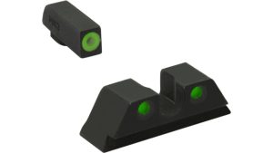 Meprolight ML41770 Hyper-Bright Green Ring Front/Green Rear Sights for S&W M&P Shield Shield Plus (Not EZ Models)
