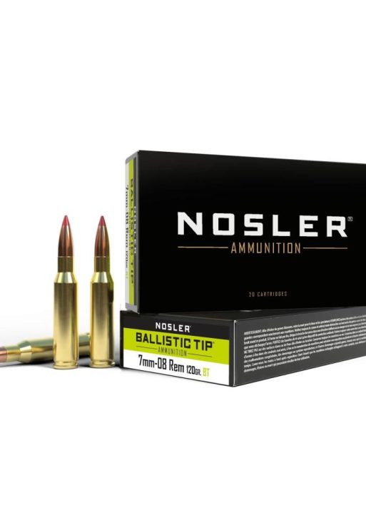 Nosler Ballistic Tip Rifle Ammunition 7mm-08 120gr Ballistic Tip Hunting Ammo (20 ct.)