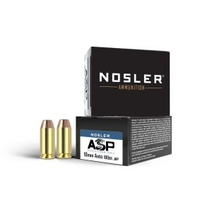 Nosler Match Grade  Handgun Ammunition 10mm Auto 180gr JHP 1150 fps 20/ct