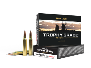 Nosler Trophy Grade Rifle Ammunition 7mm Rem Mag 140 gr AB 3125 fps 20/ct