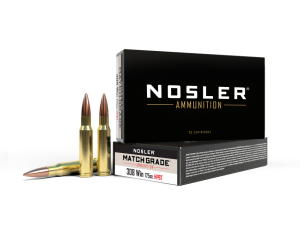 Nosler Match Grade Rifle Ammunition .308 Win 175 gr CC 2500 fps - 20/box