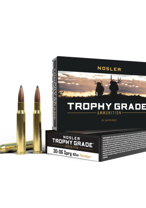Nosler Trophy Grade Rifle Ammunition .30-06 SPRG 165 gr Partition 2950 fps 20/ct