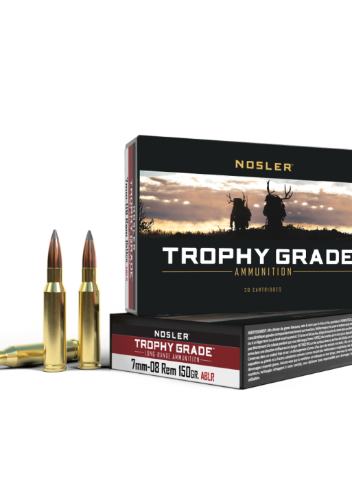 Nosler Trophy Grade Rifle Ammunition 7mm-08 Rem 150 gr ABLR 2750 fps 20/ct