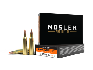 Nosler Lead Free Ballistic Tip Rifle Ammunition .22-250 Rem 40 gr BT 3950 fps 20/ct