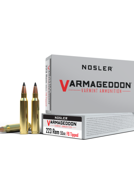 Nosler Varmageddon Rifle Ammunition .223 Rem 55 gr FB Tipped 3100 fps 20/ct