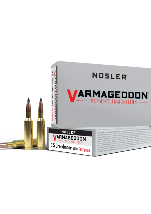 Nosler Varmageddon Rifle Ammunition 6.5mm Creedmoor 90gr FB Tipped 3300 fps 20/ct