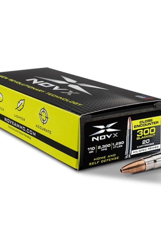 NovX Close Encounter Rifle Ammunition .300 Blackout 110gr Lead Free HP 2300 fps 20/ct