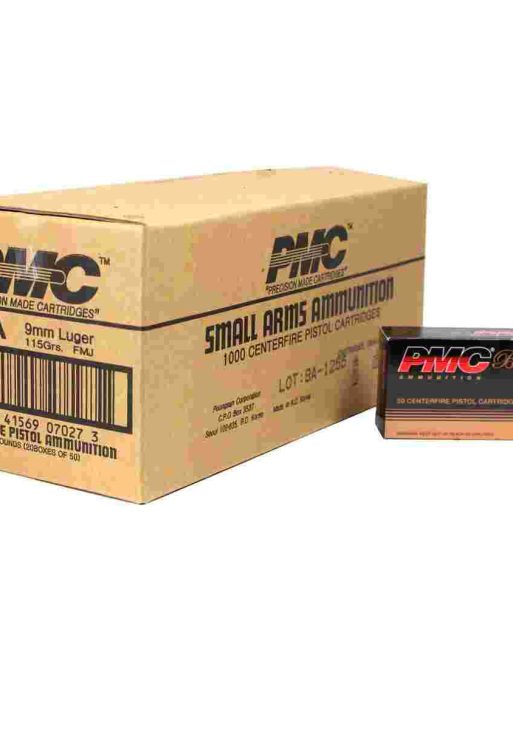 PMC Bronze Handgun Ammunition 9mm Luger 115 gr FMJ 1150 fps 1000/ct
