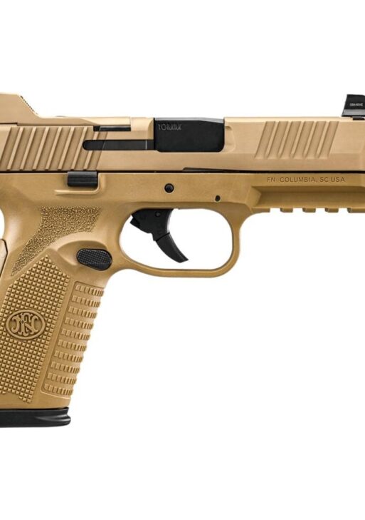 FN 510 Tactical Handgun 10mm 15rd & 22rd Magazines (2) 4.71" Threaded Barrel FDE NMS Night Sights
