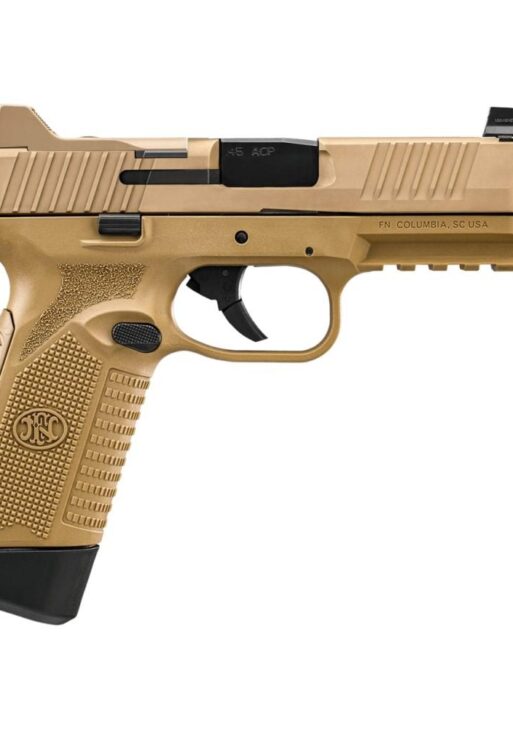 FN 545 Tactical Handgun 45 ACP 10rd Magazines (2) 4.71" Threaded Barrel FDE NMS Night Sights