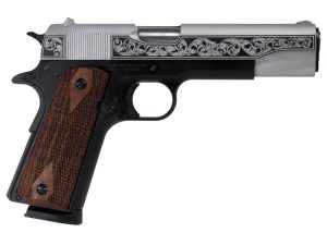 SDS Imports Tisas "Two Tone Filigree Stainless" 1911 A1 Service 45 Handgun .45 ACP 8rd Magazine 5" Barrel