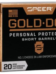 Speer Gold Dot Short Barrel Handgun Ammunition .38 Spl (+P) 135 gr HP 860 fps 20/ct