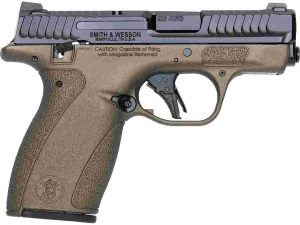 S&W Exclusive "Mid-Bro" M&P Bodyguard 2.0 No Thumb Safety Handgun .380 Auto 10(1)&12(1)rd Magazines 2.75" Barrel Midnight Bronze Grip