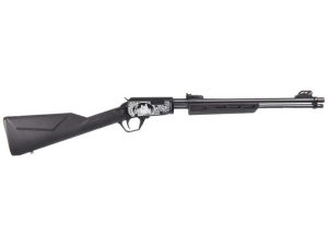 Rossi Gallery Pump Rifle .22 LR 15rd Capacity 18" Barrel Black Synthetic Stock Feather & Son Engraving