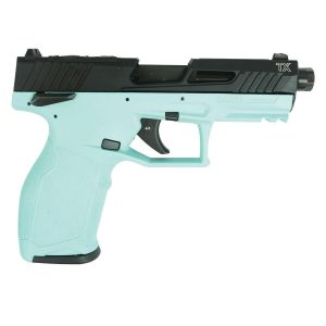 Taurus 2TX22 Handgun .22 LR 10rd Magazines(2) 4.6" Threaded Barrel Black Slide/Cyan Frame