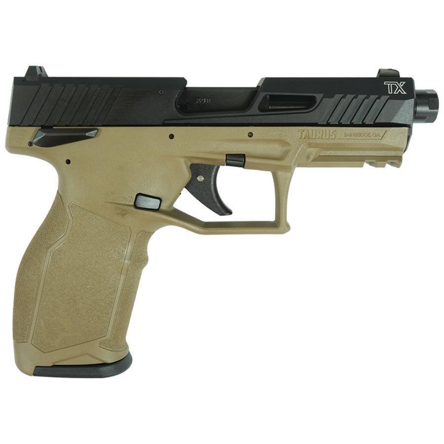 Taurus 2TX22 Handgun .22 LR 10(2)rd Magazines 4.6" Threaded Barrel Black Slide/FDE Frame