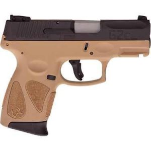 Taurus G2C Handgun 9mm Luger 12rd Magazine 3.2" Barrel Black Slide/FDE Grip