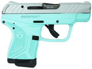 Ruger LCP II Handgun 22 LR 10rd Magazine 2.75" Barrel Crushed Silver Slide with Robin's Egg Blue Frame