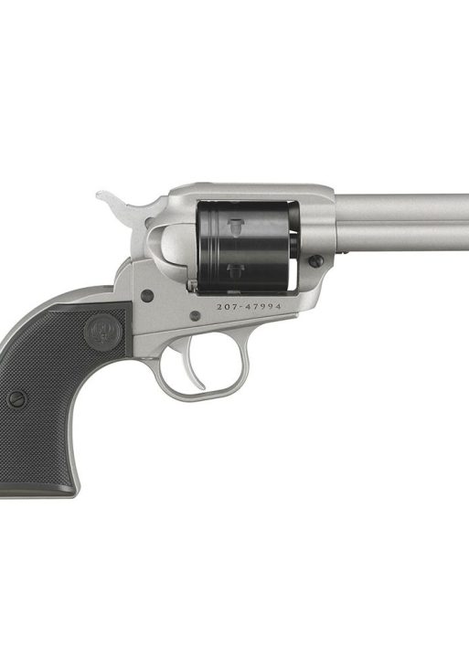 Ruger Wrangler Revolver .22 LR 6rd Capacity 3.75" Barrel Silver Cerakote Aluminum Alloy